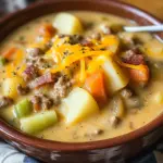 Crockpot Cheeseburger Soup