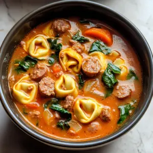 Crockpot Tortellini Soup with Sausage