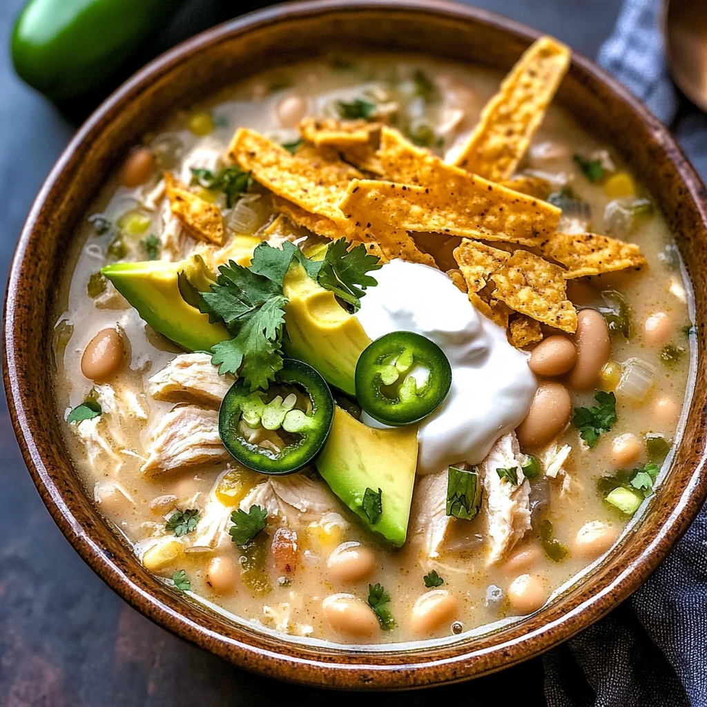 Flavorful Crockpot White Chicken Chili Soup