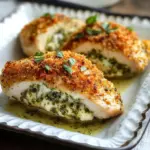 Healthy Pesto Stuffed Chicken Breast