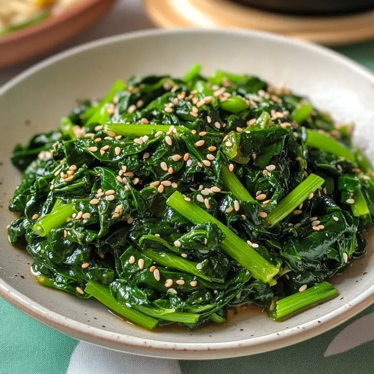 Korean Spinach Side Dish (Sigeumchi Namul)