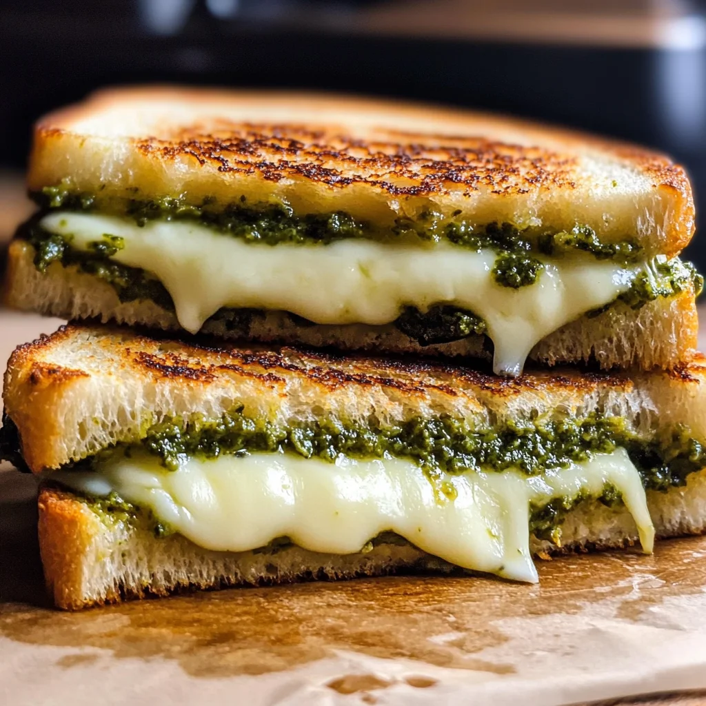 Pesto Mozzarella Grilled Cheese Recipe