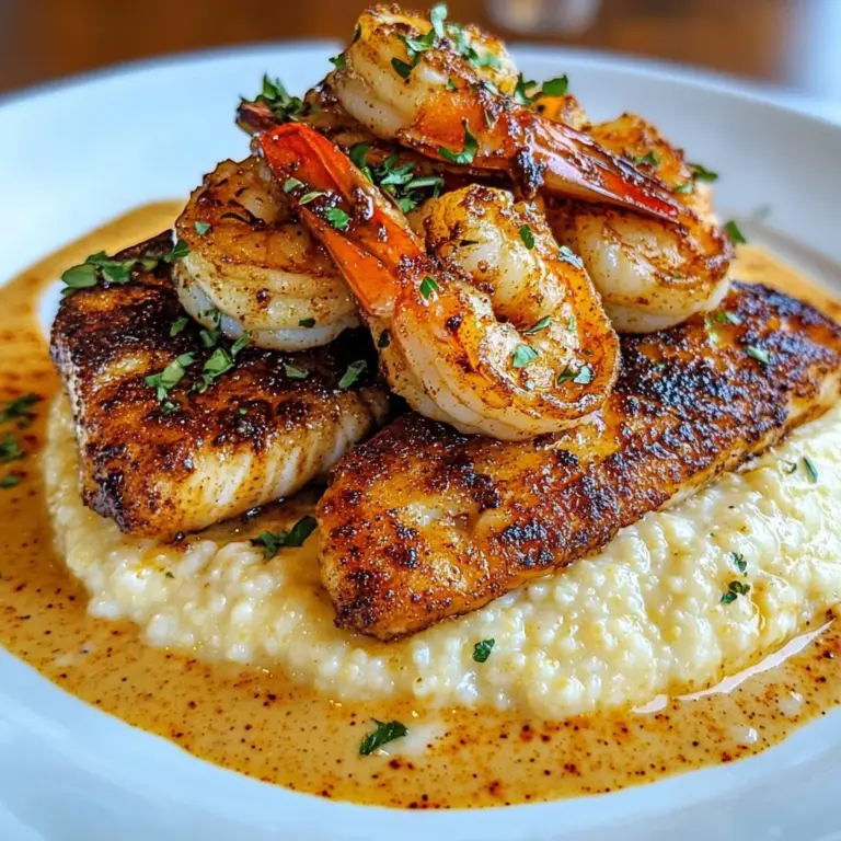 Red Snapper Shrimp Grits Cajun