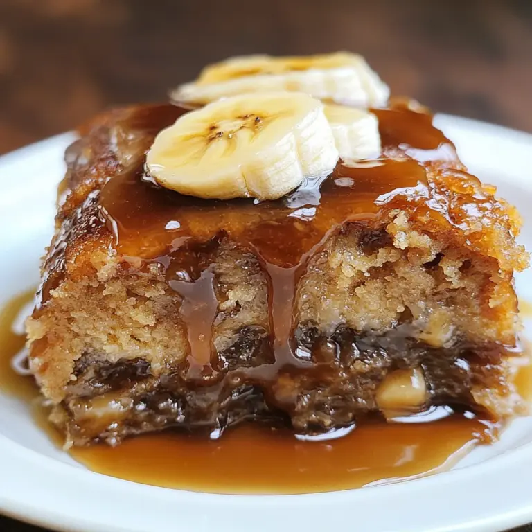 Sticky Banana Bread Pudding Cake