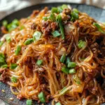 Stir Fried Vermicelli with beef (Ma Yi Shang Shu, 蚂蚁上树)