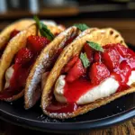 Strawberry Cheesecake Dessert Tacos – Best Sweet Taco Recipe