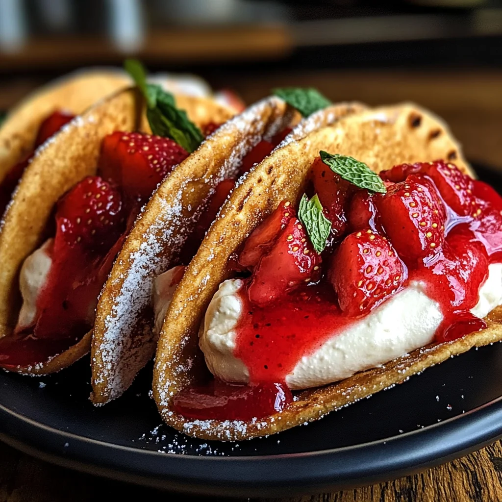 Strawberry Cheesecake Dessert Tacos – Best Sweet Taco Recipe