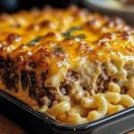 The BEST Mac and Cheese Meatloaf Casserole