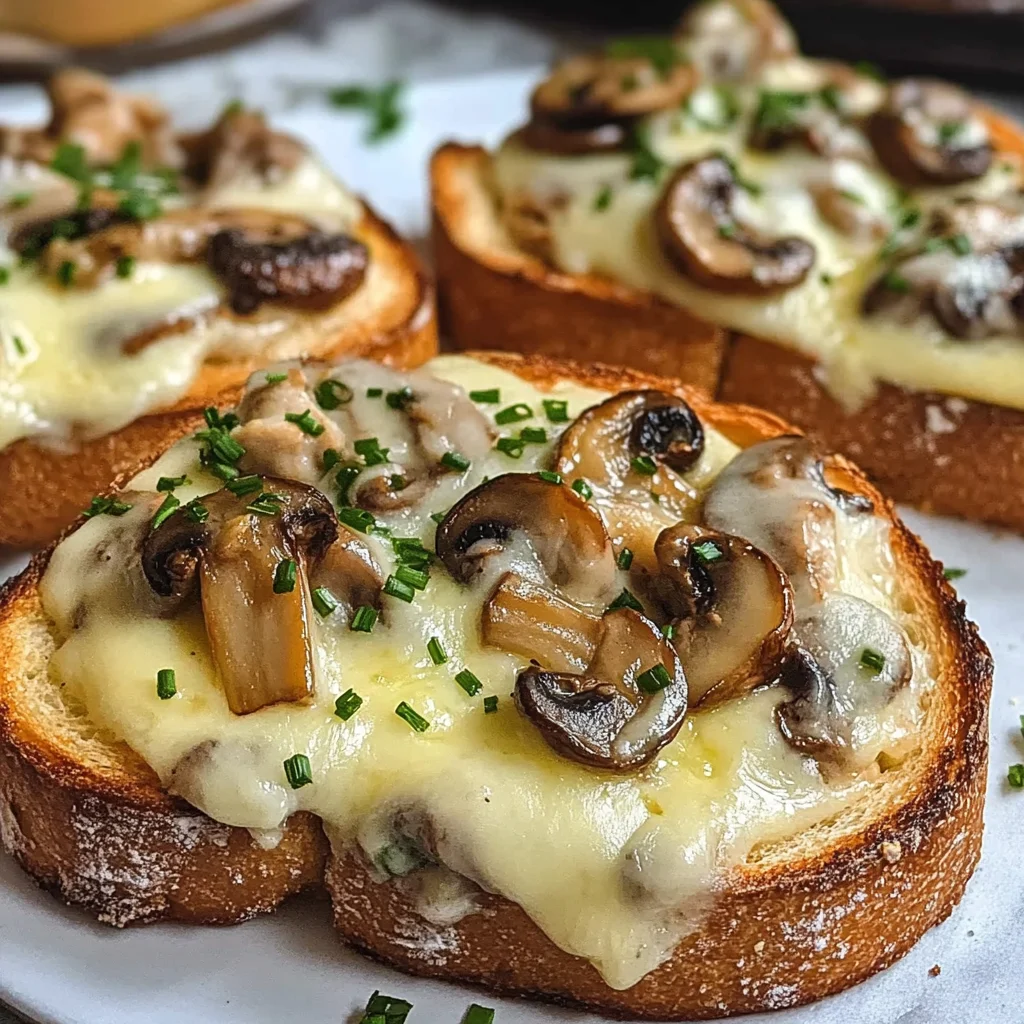 Toasts Cchicken hampignons Quatre Fromages