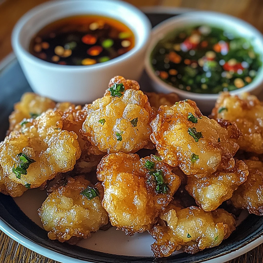 Vietnamese Style Shrimp Fritters with Nuoc Cchicken chicken ham Dipping Sauce
