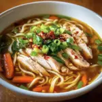 Aromatic Ginger Garlic Chicken Noodle Soup - Alrightwithme