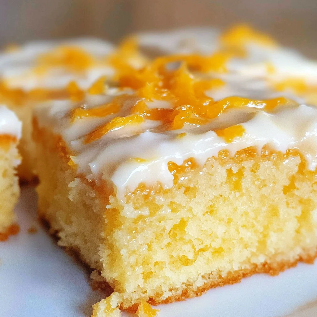 BEST Orange Drizzle Traybake Cake