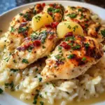 Chicken Scampi with Garlic Parmesan Rice