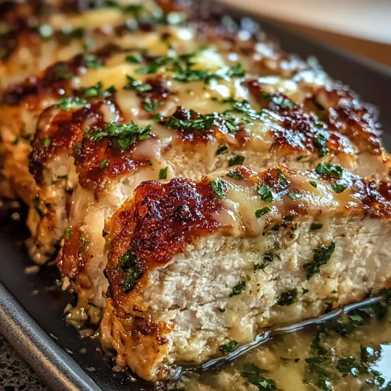 Garlic Parmesan Chicken Meatloaf