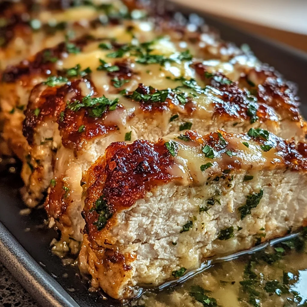 Garlic Parmesan Chicken Meatloaf
