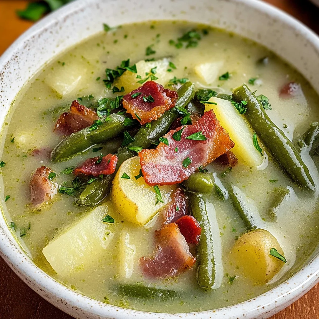 German Green Bean Soup Recipe (Grüne Bohnensuppe)