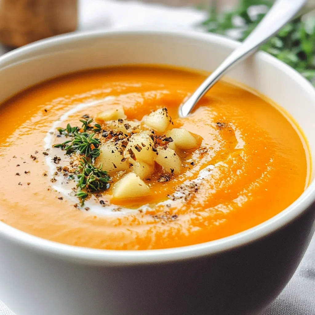 Hearty Apple and Carrot Ginger Soup in 30 Minutes Flat!