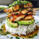 Honey Lime Chicken & Avocado Rice Stack