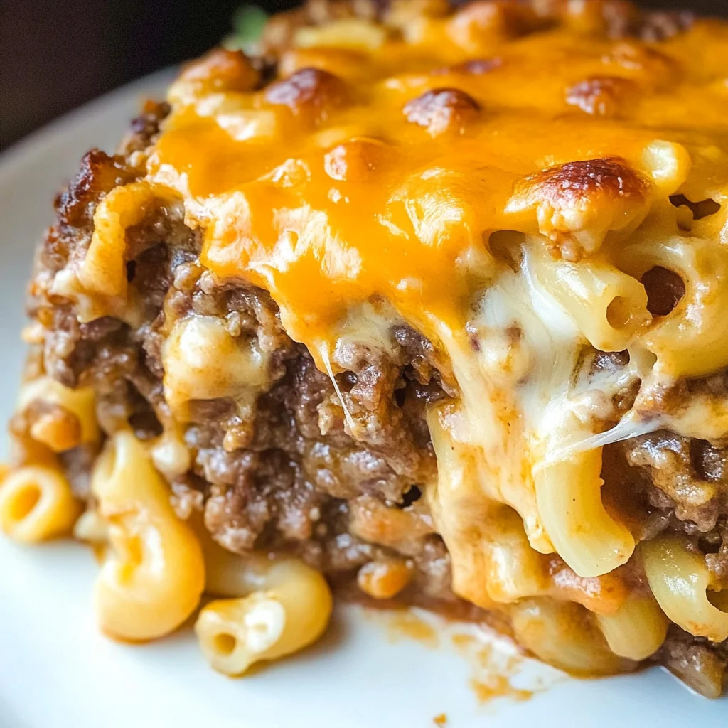 Mac and Cheese Meatloaf Casserole