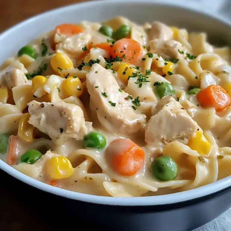 Quick Chicken Pot Pie Pasta
