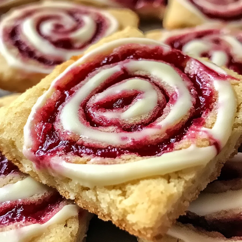 Raspberry Swirl Shortbread Cookies