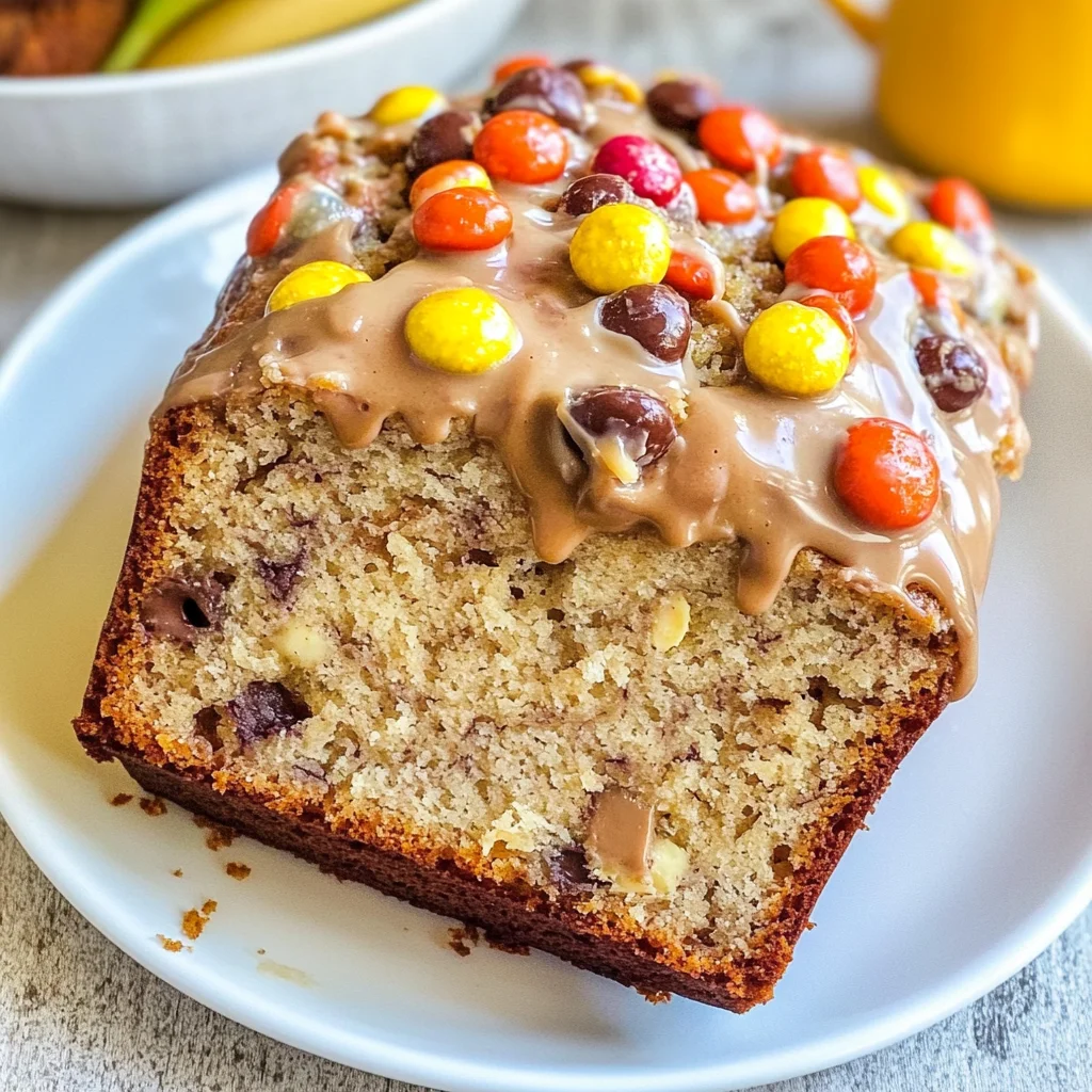 Reese's Pieces Peanut Butter Banana Bread