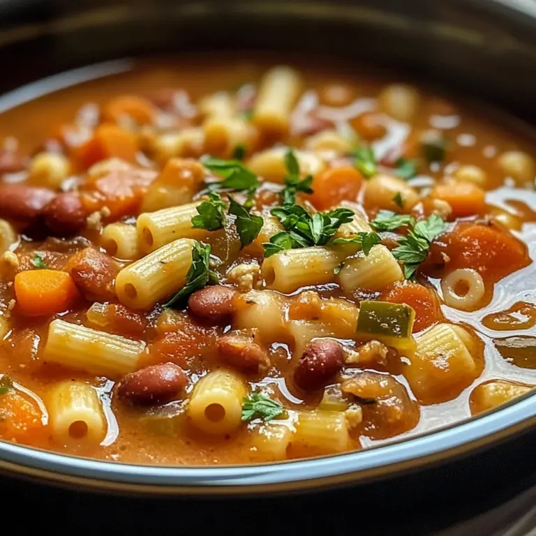 Slow Cooker Pasta E Fagioli Soup Recipe