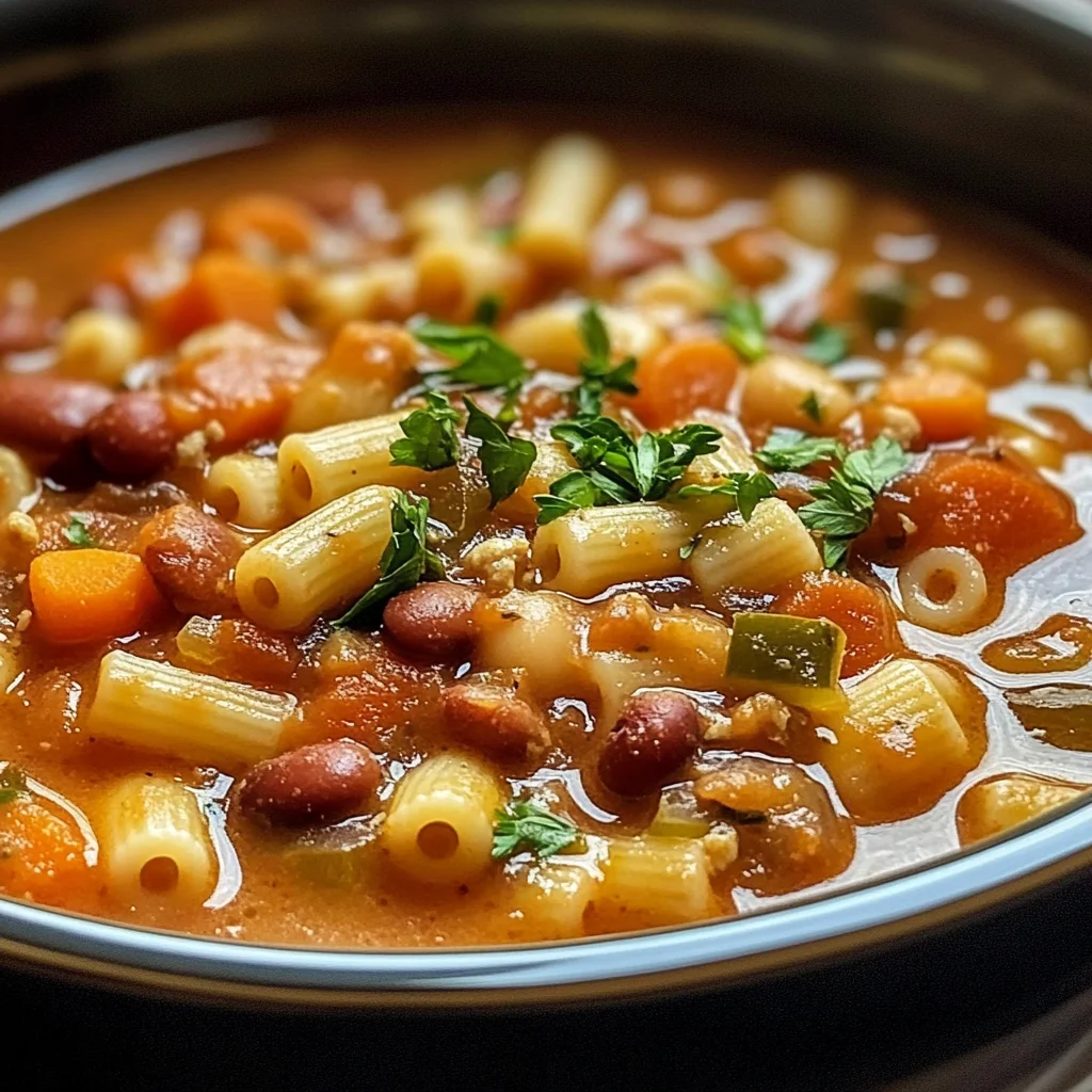 Slow Cooker Pasta E Fagioli Soup Recipe