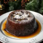 Traditional Plum Pudding with Brandy Butter Sauce