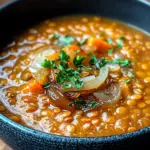 Carmelized Onion Red Lentil Soup
