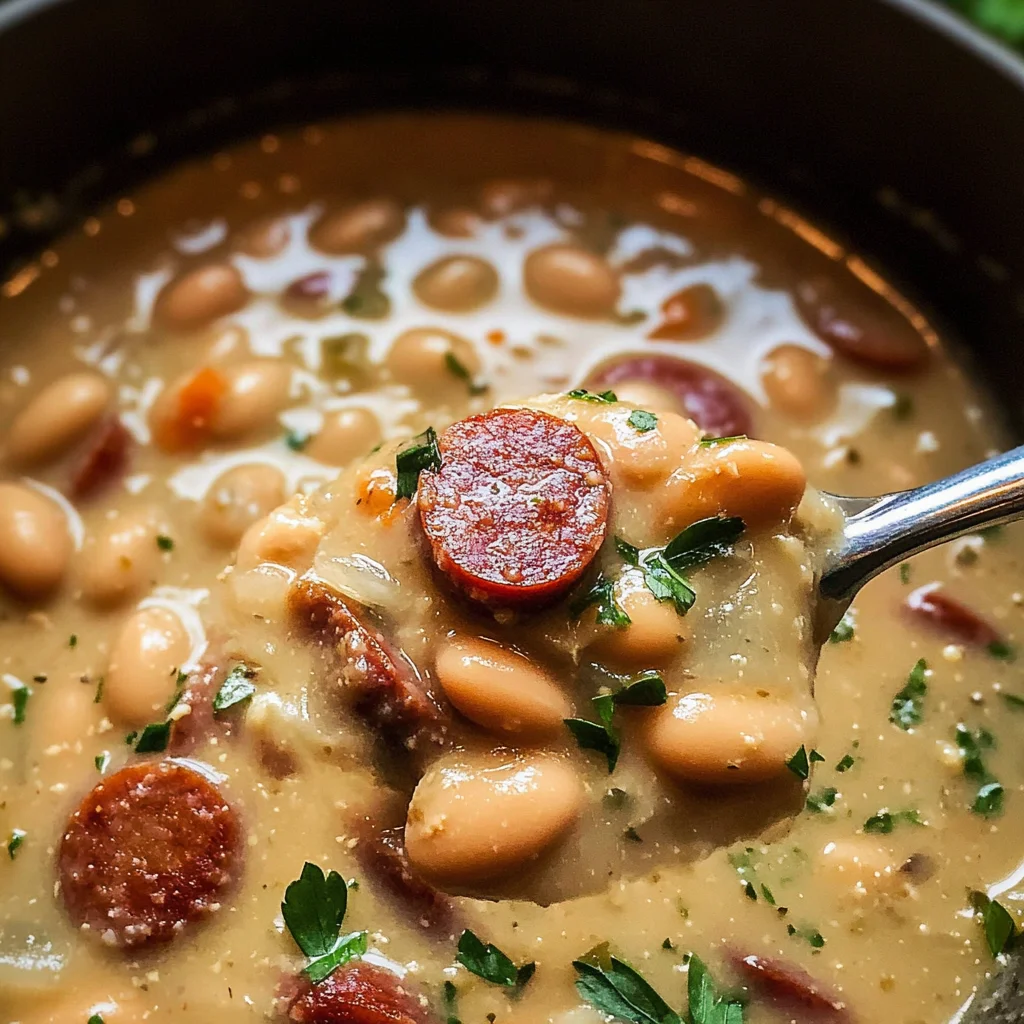 Creamy Bean Soup with Kielbasa