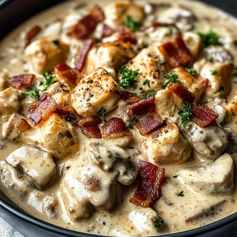 Creamy Chicken Bacon Stroganoff