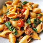 Creamy Chorizo Pasta with Spinach