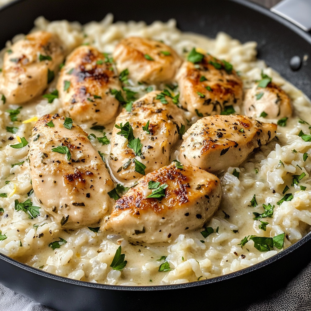 Creamy Herb Chicken & Basmati Rice – A Comforting, Flavor-Packed One-Pan Meal