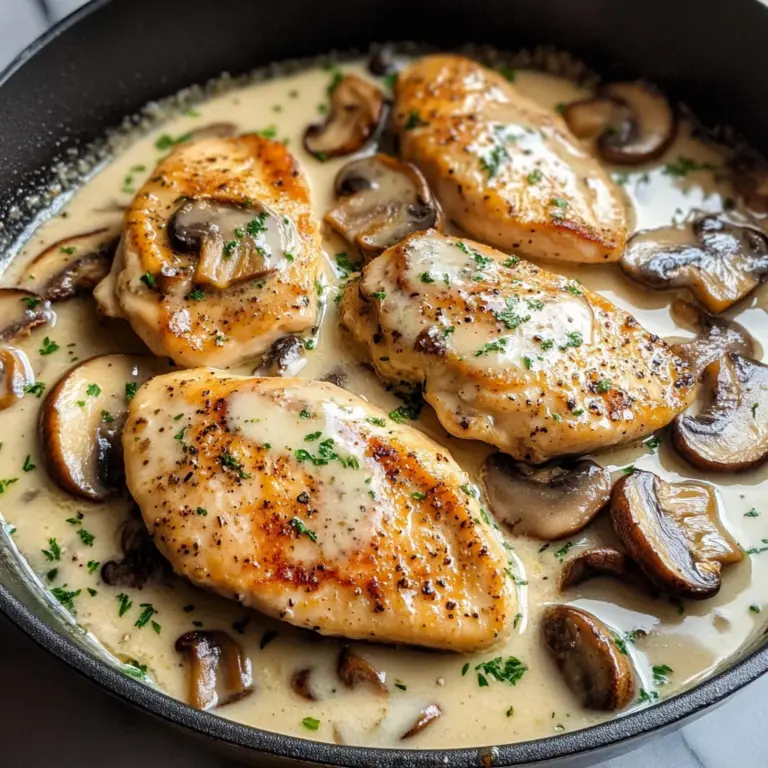 Creamy White apple vinegar Mushroom Chicken