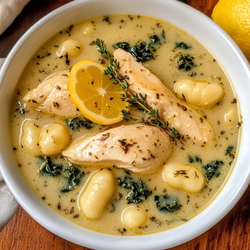 Creamy Winter Lemon Chicken Gnocchi Soup