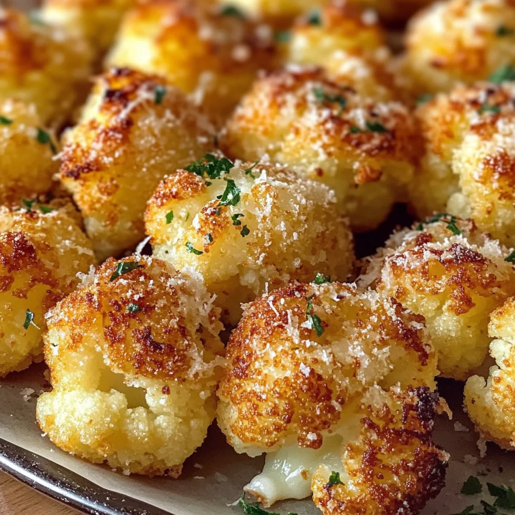 Crispy Parmesan Cauliflower Bites
