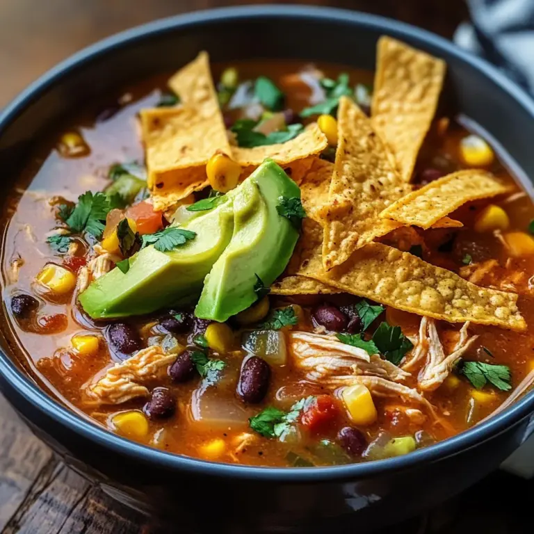Crockpot Chicken Tortilla Soup