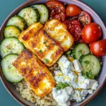 Greek Bowls (with Golden Halloumi - Vegetarian)
