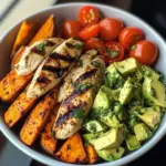 Grilled Chicken Bowl with Sweet Potato & Avocado Salsa