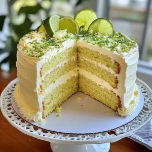 Key Lime Cake with Key Lime Cream Cheese Frosting