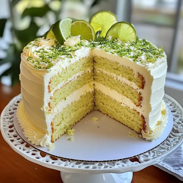 Key Lime Cake with Key Lime Cream Cheese Frosting