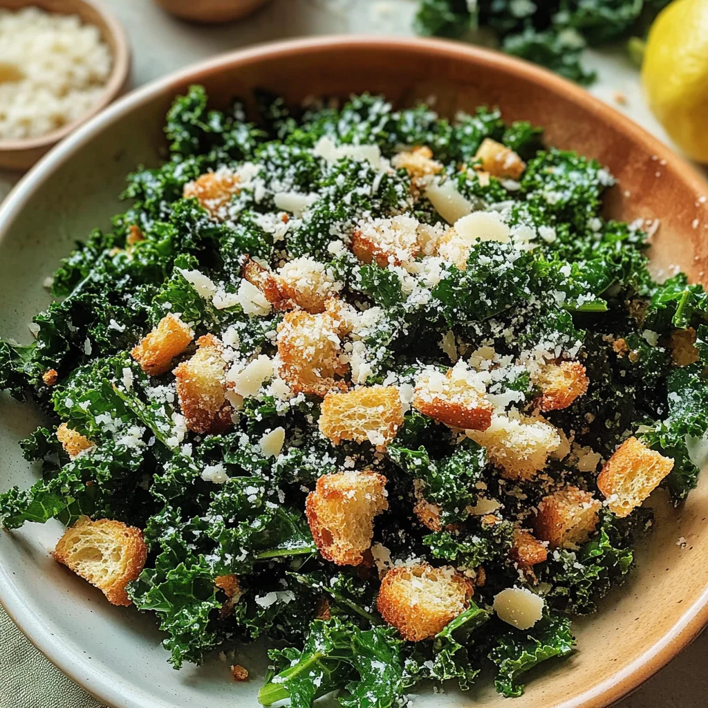Lemony Parmesan Kale Salad