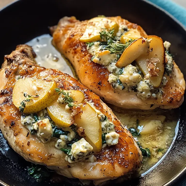 Pear and Gorgonzola Stuffed Chicken