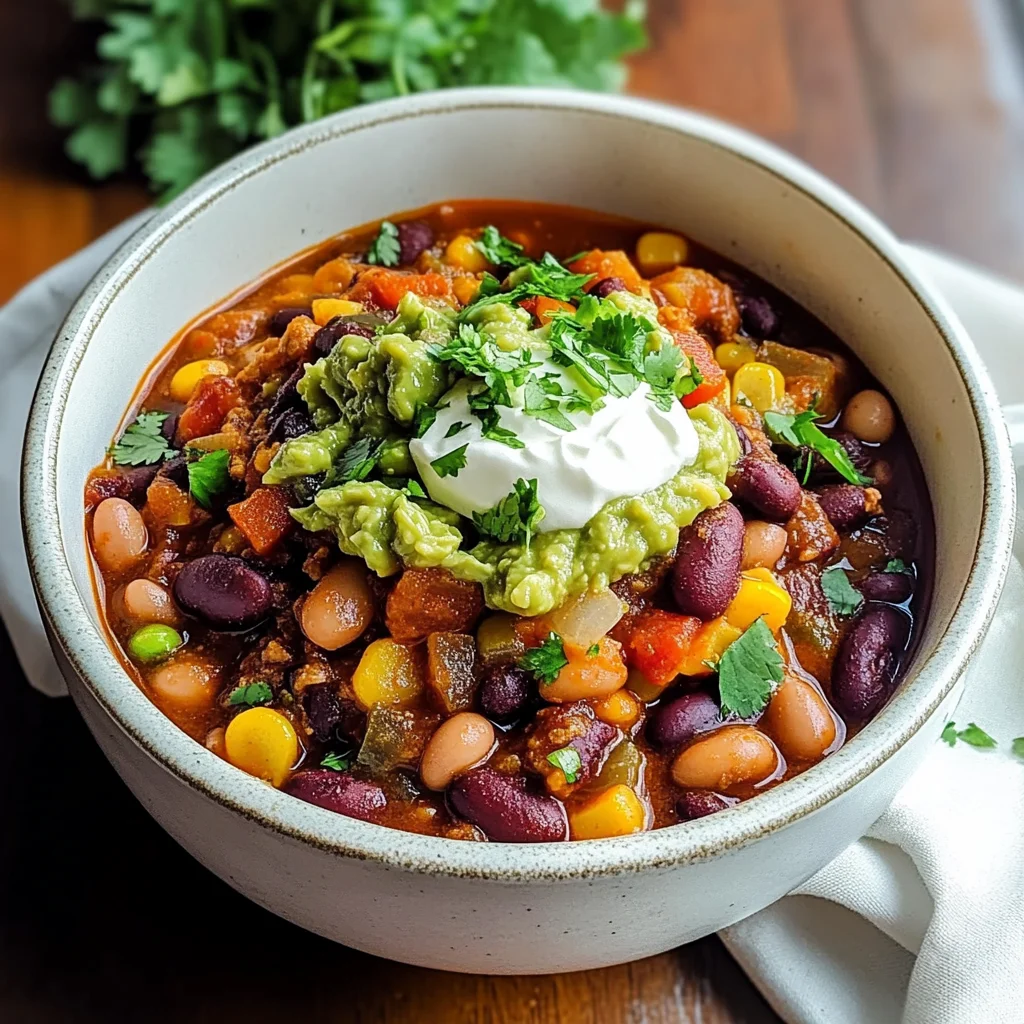 Simple Crockpot Vegetarian Chili Recipe