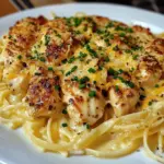 Spicy Garlic Chicken Linguine in Cheddar Parmesan Cream