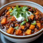 Sweet Potato & Black Bean Vegetarian Chili – Crock Pot