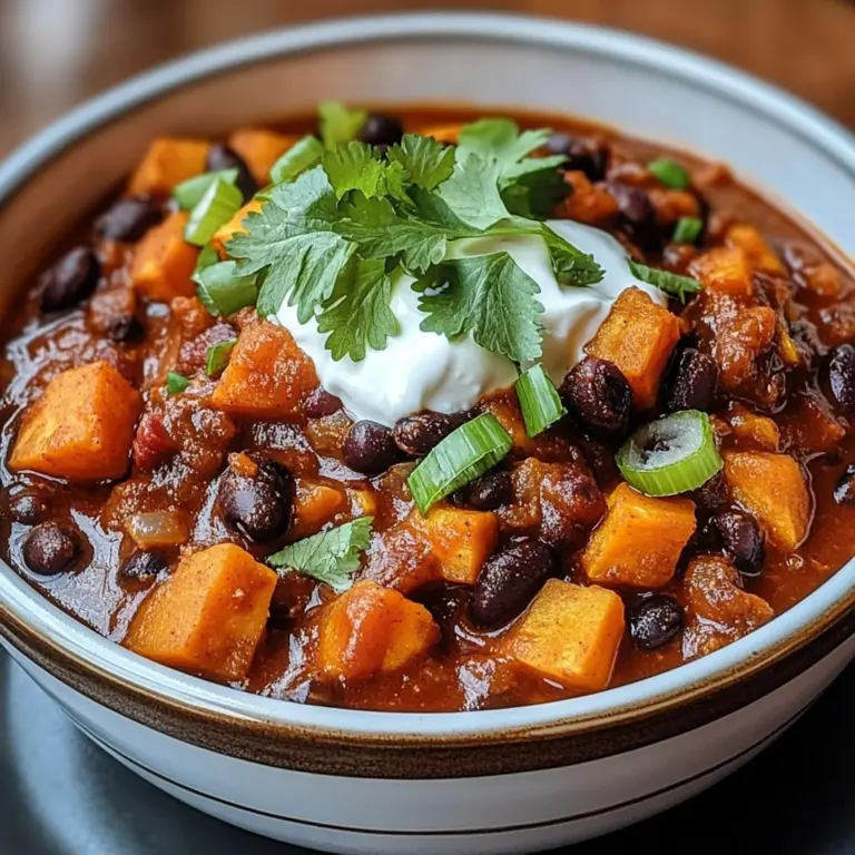 Sweet Potato & Black Bean Vegetarian Chili – Crock Pot