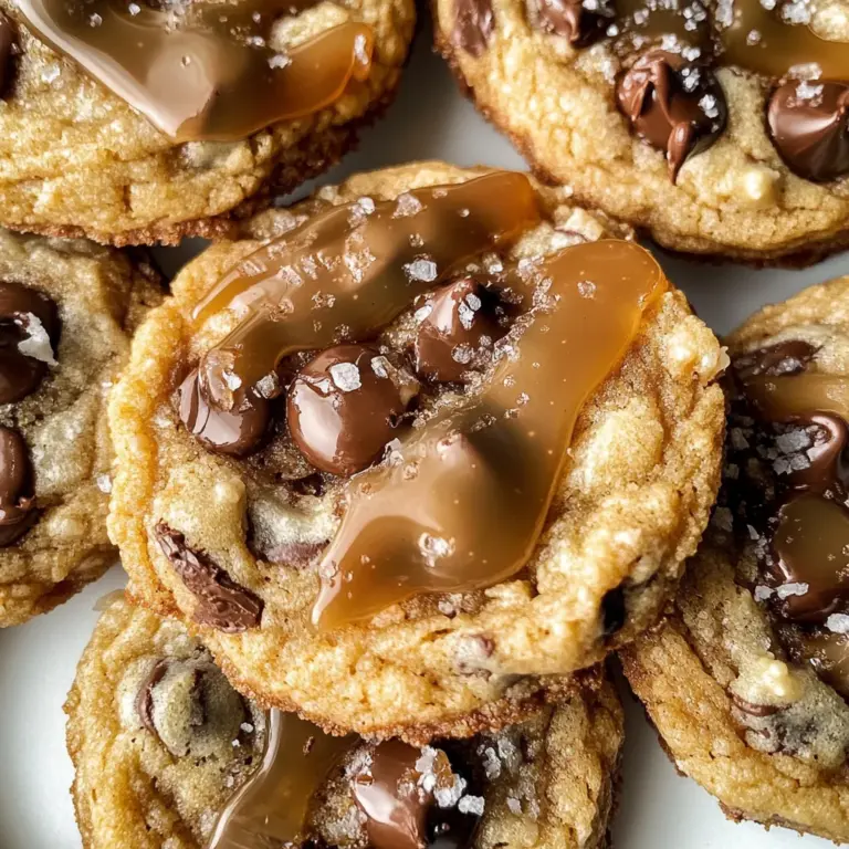 The Best Chewy Salted Caramel Chocolate Chip Cookies