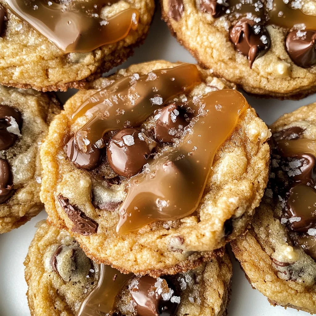 The Best Chewy Salted Caramel Chocolate Chip Cookies